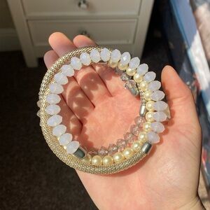 White and silver bracelet